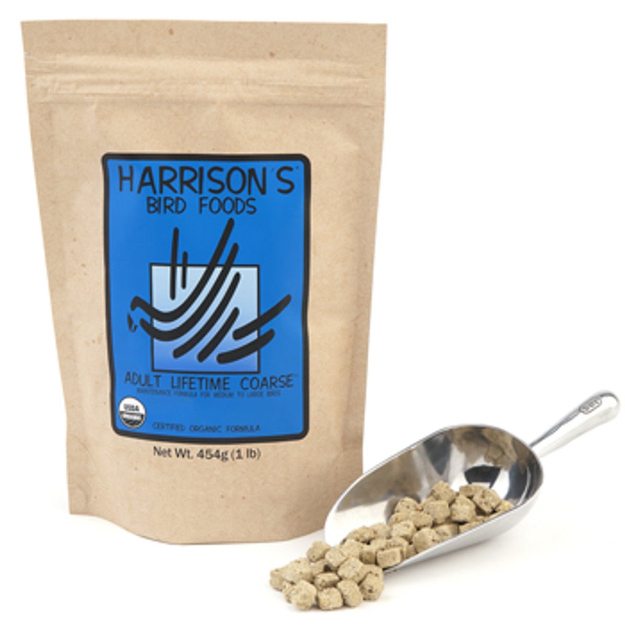 Harrisons Organic Bird Food Lifetime Coarse Pellets 1lb Pouch