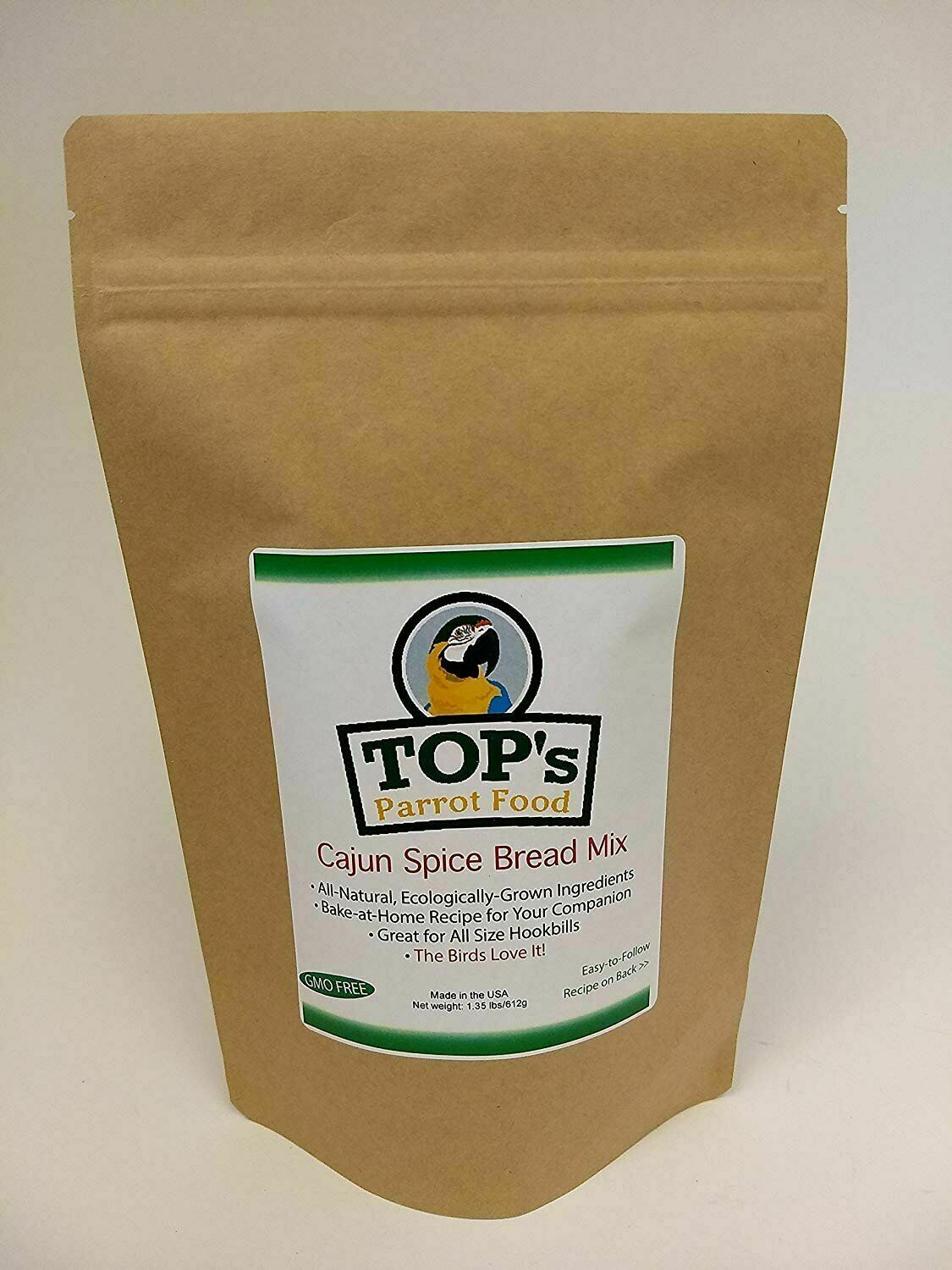 TOP's Parrot Food Bird Bread Food Mix - Cajun Spice